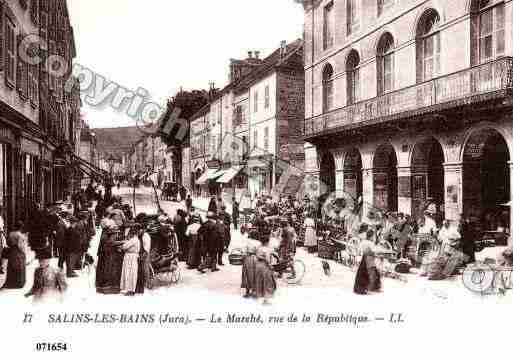 Ville de SALINSLESBAINS, carte postale ancienne