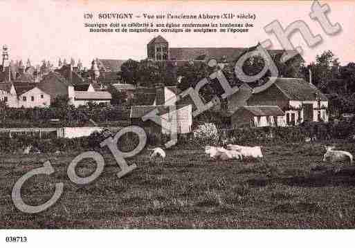 Ville de SOUVIGNY, carte postale ancienne