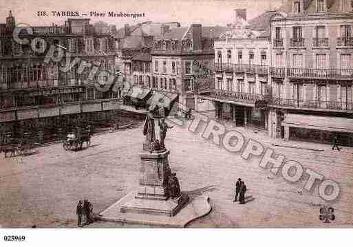 Ville de TARBES, carte postale ancienne