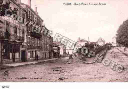 Ville de THIERS, carte postale ancienne