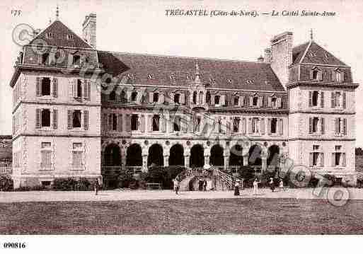 Ville de TREGASTEL, carte postale ancienne