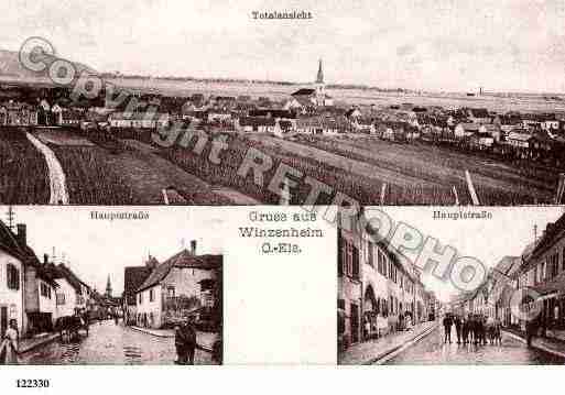 Ville de WINTZENHEIM, carte postale ancienne