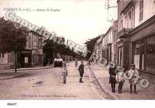 Ville de ACHERES, carte postale ancienne