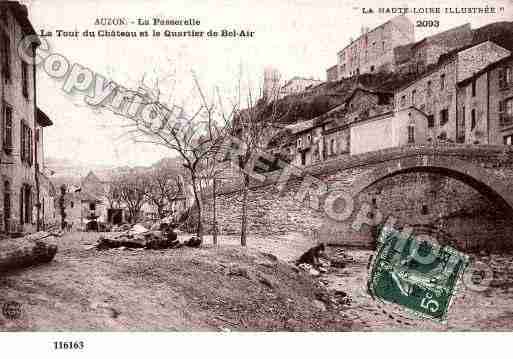 Ville de AUZON, carte postale ancienne