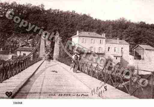 Ville de AUZON, carte postale ancienne