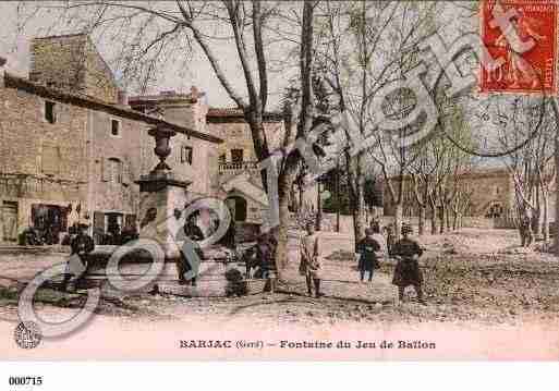 Ville de BARJAC, carte postale ancienne