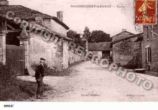 Ville de BAUDRECOURT, carte postale ancienne