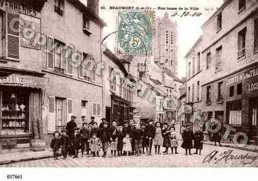 Ville de BEAUMONTSUROISE, carte postale ancienne