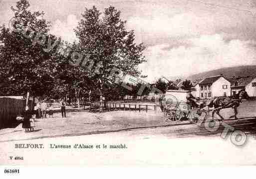 Ville de BELFORT, carte postale ancienne