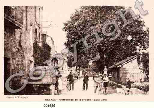 Ville de BELVES, carte postale ancienne