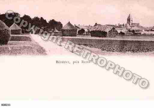 Ville de BETHENY, carte postale ancienne