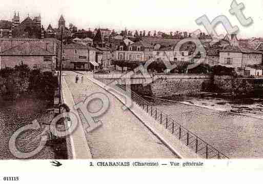 Ville de CHABANAIS, carte postale ancienne