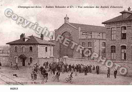 Ville de CHAMPAGNESURSEINE, carte postale ancienne