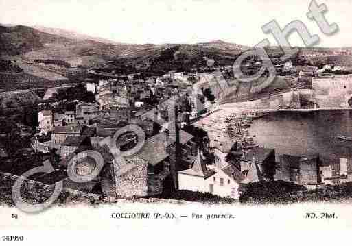 Ville de COLLIOURE, carte postale ancienne