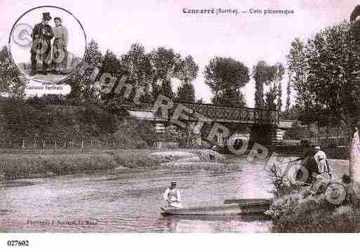 Ville de CONNERRE, carte postale ancienne