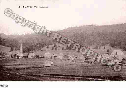 Ville de FUANS, carte postale ancienne