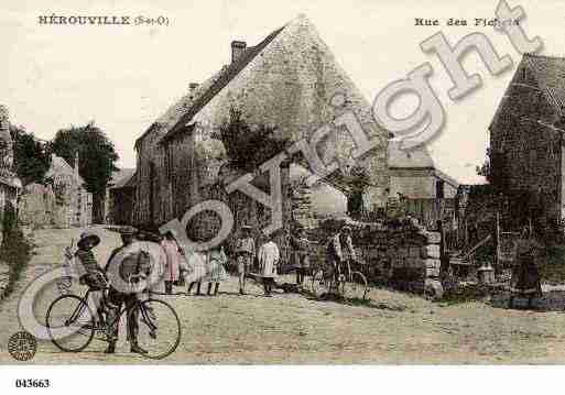 Ville de HEROUVILLE, carte postale ancienne