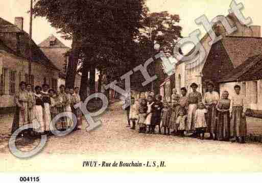 Ville de IWUY, carte postale ancienne