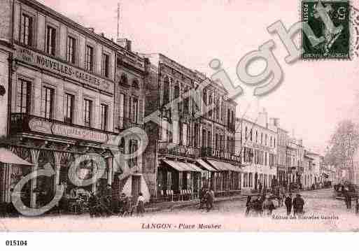 Ville de LANGON, carte postale ancienne