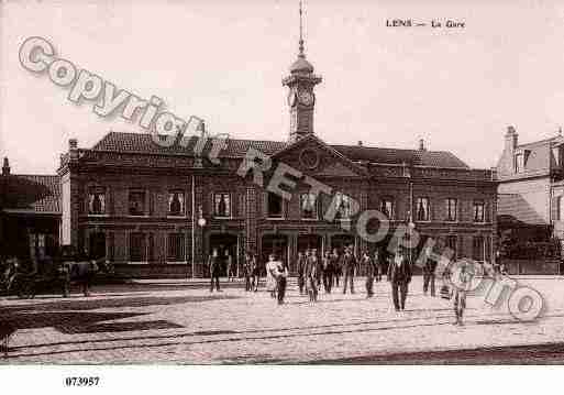 Ville de LENS, carte postale ancienne