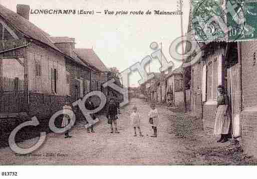 Ville de LONGCHAMPS, carte postale ancienne