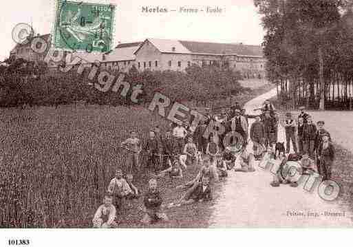 Ville de MERLES, carte postale ancienne