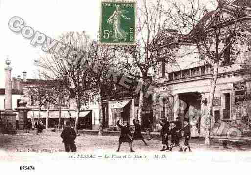 Ville de PESSAC, carte postale ancienne