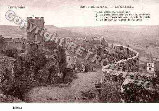 Ville de POLIGNAC, carte postale ancienne