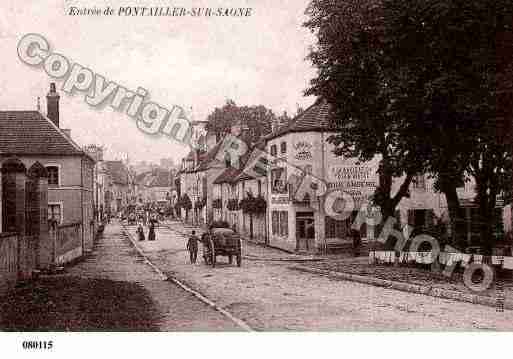 Ville de PONTAILLERSURSAONE, carte postale ancienne