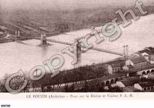 Ville de POUZIN(LE), carte postale ancienne