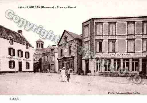 Ville de QUIBERON, carte postale ancienne