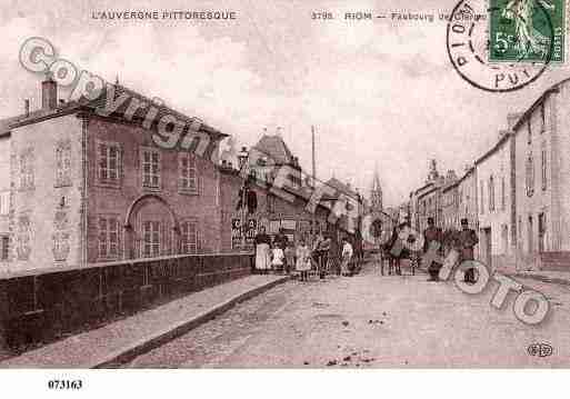 Ville de RIOM, carte postale ancienne