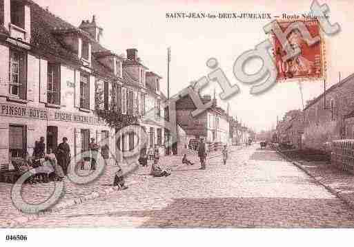 Ville de SAINTJEANLESDEUXJUMEAUX, carte postale ancienne