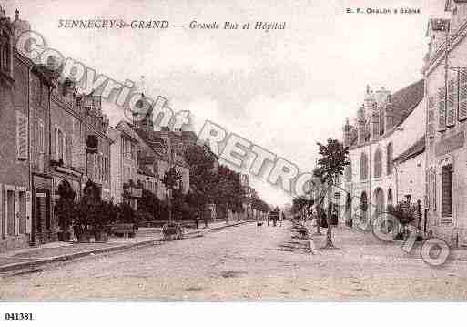 Ville de SENNECEYLEGRAND, carte postale ancienne