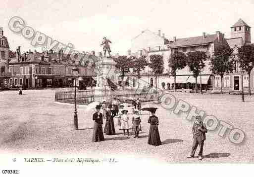 Ville de TARBES, carte postale ancienne