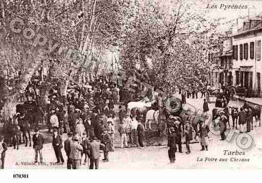 Ville de TARBES, carte postale ancienne