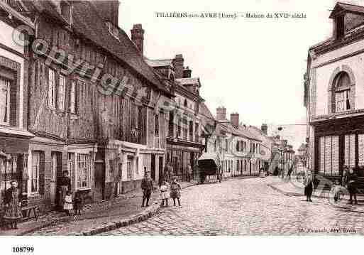 Ville de TILLIERESSURAVRE, carte postale ancienne