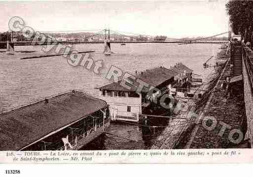 Ville de TOURS, carte postale ancienne