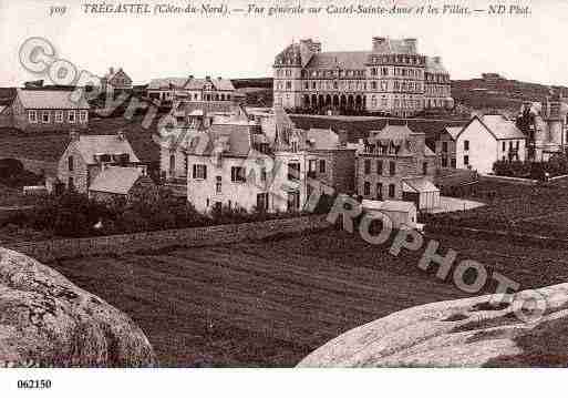 Ville de TREGASTEL, carte postale ancienne