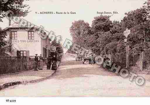 Ville de ACHERES, carte postale ancienne