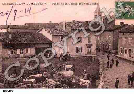 Ville de AMBERIEUENDOMBES, carte postale ancienne