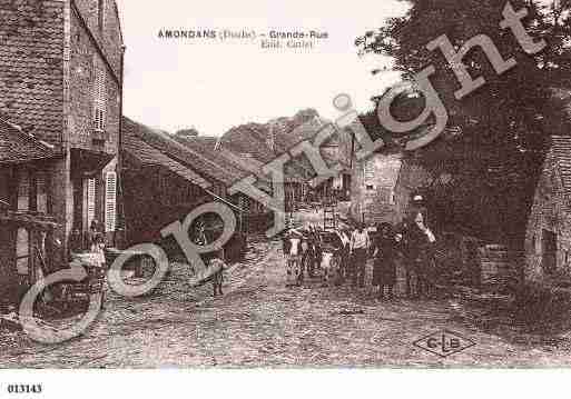 Ville de AMONDANS, carte postale ancienne