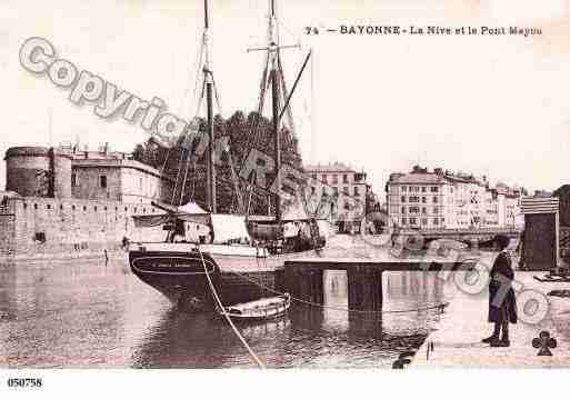 Ville de BAYONNE, carte postale ancienne