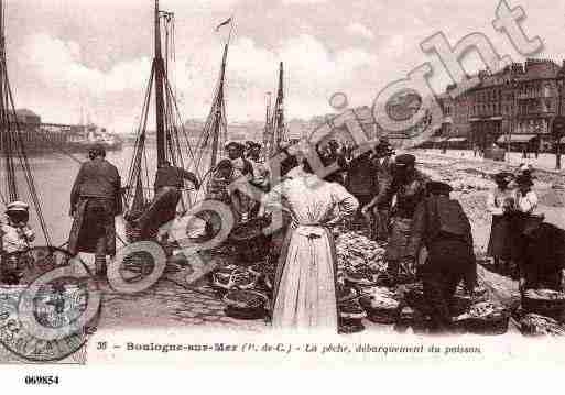 Ville de BOULOGNESURMER, carte postale ancienne