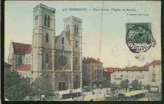 Ville de BOURGOINJALLIEU, carte postale ancienne