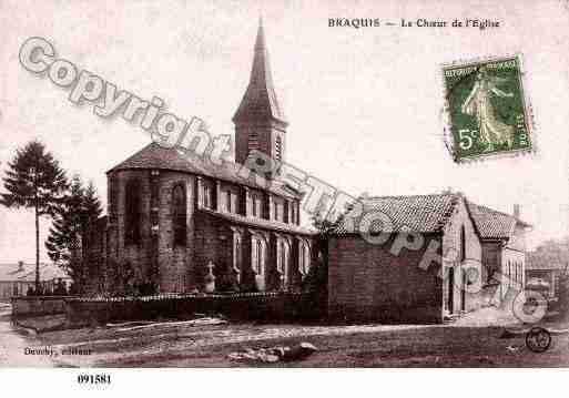 Ville de BRAQUIS, carte postale ancienne