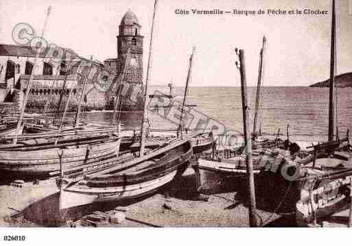 Ville de COLLIOURE, carte postale ancienne