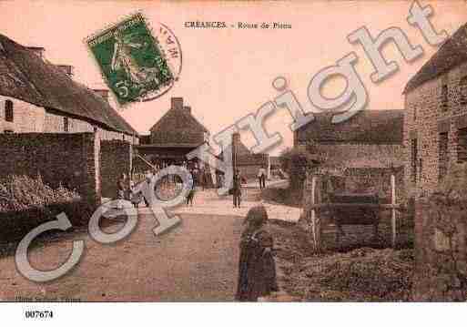 Ville de CREANCES, carte postale ancienne