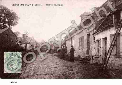 Ville de CRECYAUMONT, carte postale ancienne