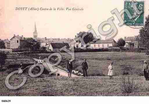 Ville de DOYET, carte postale ancienne